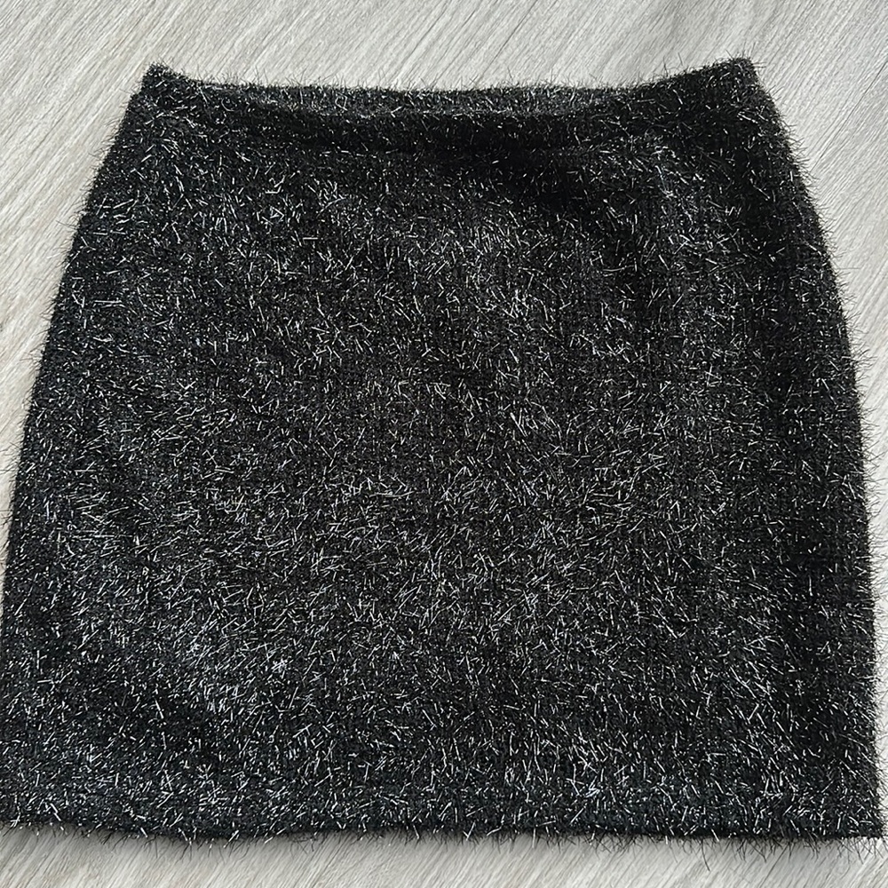 Fuzzy Shiny Mini Skirt